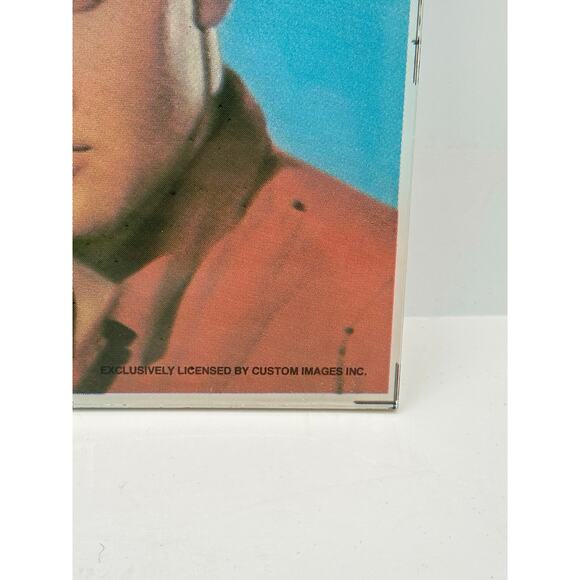 1986 Elvis Presley Glass Photo Plaque Tile Wall Art 6x6 Licensed Retro - Picture 5 of 6